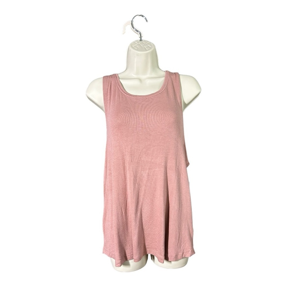 NWT Athleta Well Rested Sleeveless Rib Sleep Tank Palermo Pink Size Large NWT - Picture 3 of 8